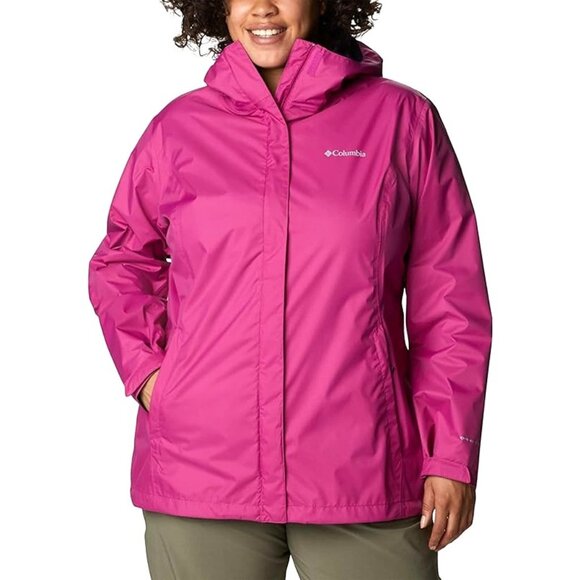COLUMBIA Arcadia II Waterproof (Omni-Tech™) Rain Jacket  in Wild Fuchsia (L/XL) - Picture 1 of 12